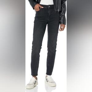 PAIGE Charcoal Hoxton Ankle Geo Pocket, Onyx Sky, 27, Faded, Quiet Luxury